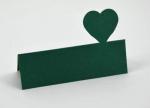 Bodille bordkort - mørkegrøn hjerte